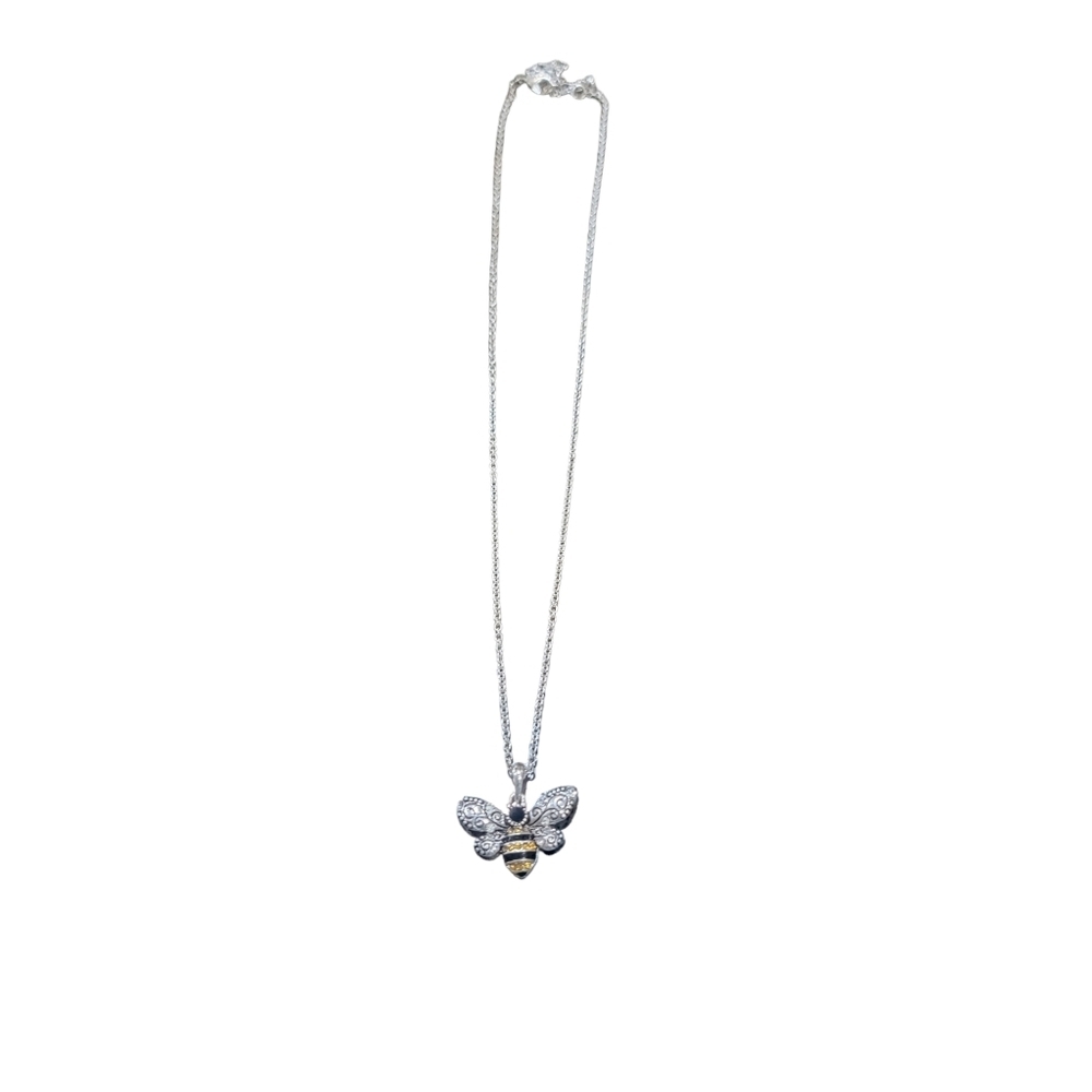 Silver Bee Necklace